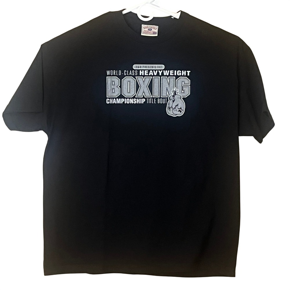 Steve & Barrys Boxing Graphic T-Shirt Black Heavyweight Championship XXL